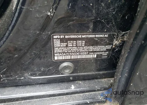 2014 BMW 528 Xi z USA, uszkodzony, nr VIN WBA5A7C55ED616597